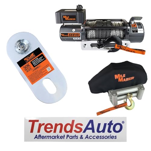 TrendsAuto Winch SEC15 15,000 lbs con Cable Sintético miniatura 7