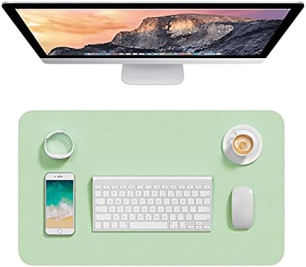 Hsurbtra Desk Pad, 90 x 43 cm PU Leather Desk Mat, XL Extended Mouse Pad, Waterproof Desk Blotter Protector, Ultra Thin Large Laptop Keyboard Mat, Non-Slip Desk Writing Pad for Office Home
