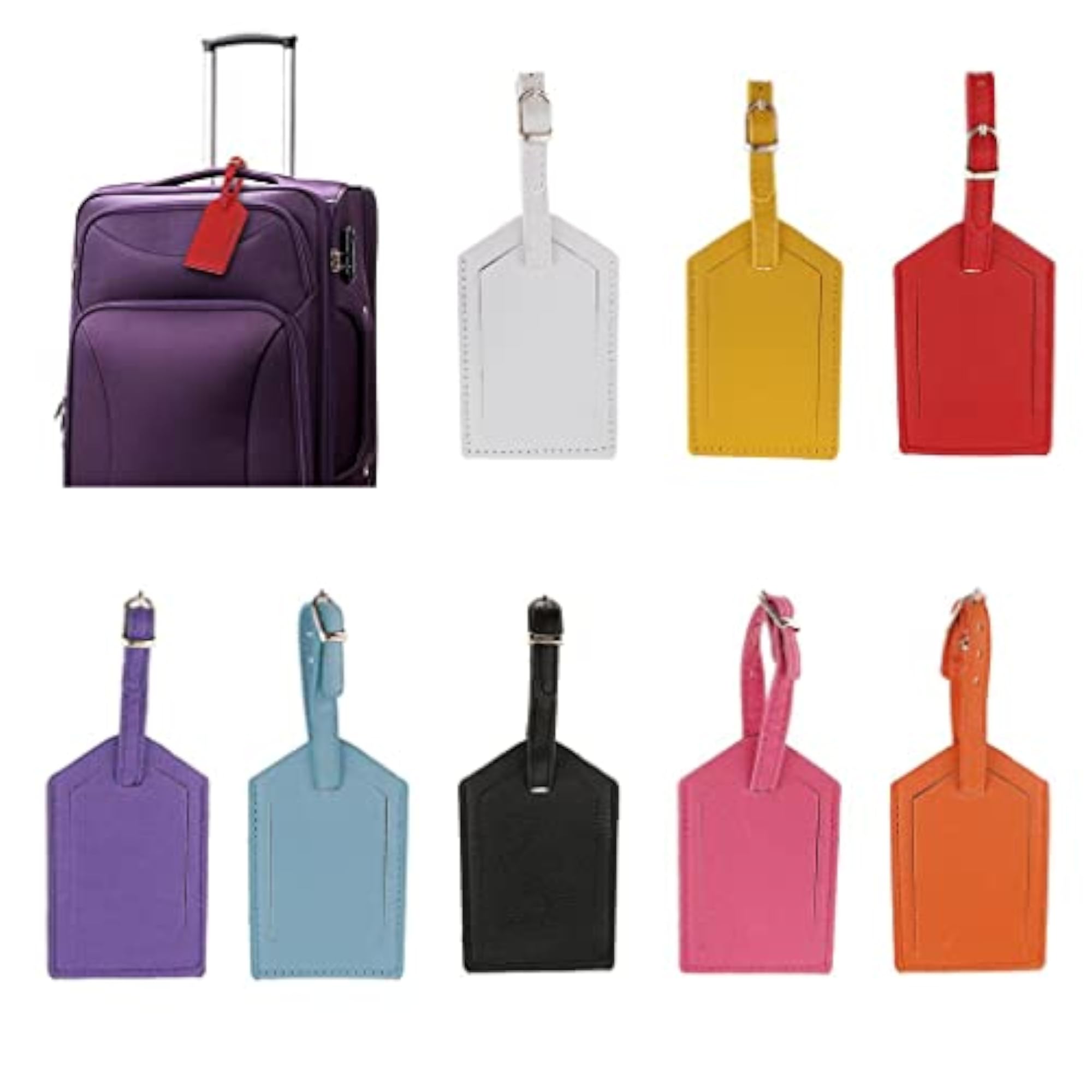 PU Leather Luggage Tag Travel ID Label