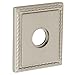 Baldwin R036150FD Satin Nickel Pair of 3.225" Height Square Rope Dummy Rosettes