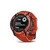 Garmin Instinct 2X Solar, Rugged GPS Smartwatch, Built-in Flashlight, Solar Charging Capability, Multi-Band GNSS, Flame Red