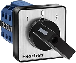 Heschen Universal Rotary Cam Selector Changeover Switch SZW26-20/D303.3 660V 20A 3 Position 3 Phase 12 Terminals CE