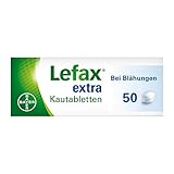 Lefax extra Kautabletten bei mäßigen Blähungen, Druck- und Völlegefühl, gasbedingten Bauchschmerzen, 50 Stück