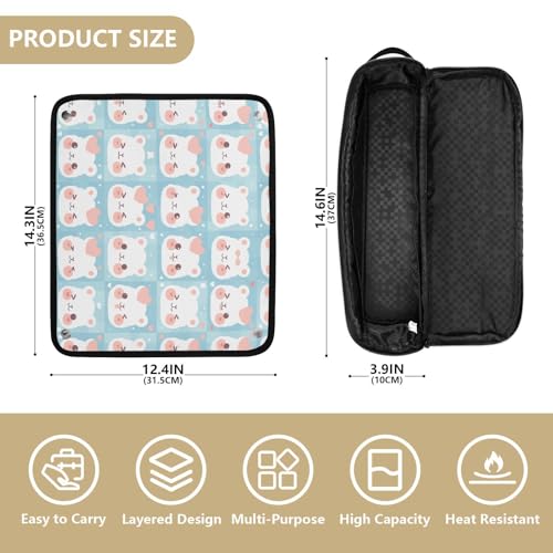 Bolsa de viaje para herramientas de cabello resistente al calor miniatura 4