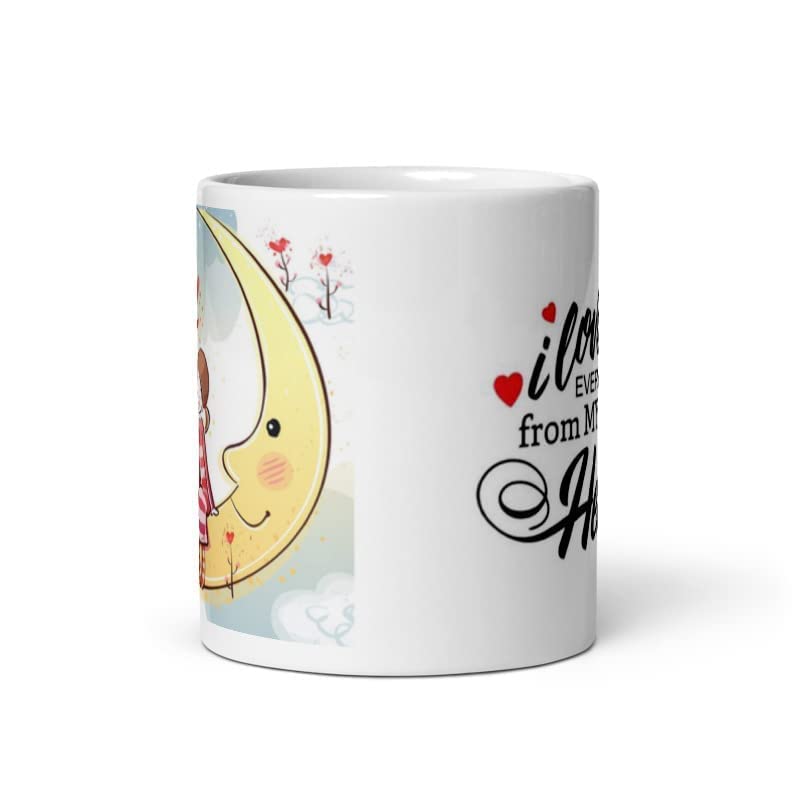 Image of Ceramic Printed Tea Coffee Mug, Love Quotes Cup, Best Gift for Wife, Husband, Girlfriend, Boyfriend, Anniversary, Valentines Day (Design-5)
