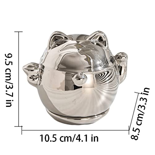 Porte-Cure-Dents en céramique chaton de grande capacité avec couvercle pour table - 3