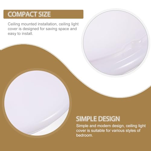 Image of Homoyoyo Mushroom Light Shade, 22.6cm Plastic Flush Mount Ceiling Light Shade Replacement Pendant Lighting Lamp Fixtures for Fan Light Wall Sconce Chandelier Lamps White