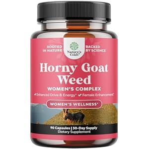Horny Goat Weed for Women Complex – Invigorating Female Support Blend with Ashwagandha Panax Ginseng and Maca Root Capsules for Women for Helps Increase Drive Energy and Mood and Curb Dryness