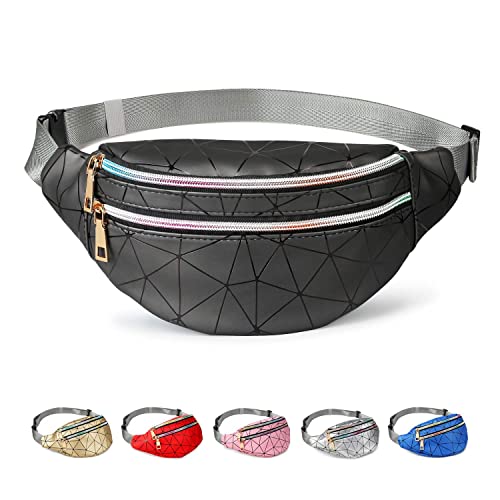 Fanny Packs for Women Men, Cute Fanny Pack for Kids Teens Girls Boys, Fashion Waterproof Waist Pack with Multi-Pockets Adjustable Belt, Casual Bag Bum Bags Hip Pouch for Travel Hiking Concert Festival