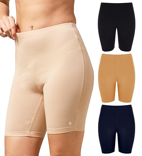 Image of URBAN ADVENTURE High Coverage Premium Cotton Spandex Mid Waist Elastane Stretch Shorties - Gym -Cycling Shorts /Tights for Women
