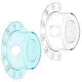 Houlishu 2 Pieces 6.1 inch Bath tub Plug, Transparent Green PVC Bath Overflow Drain Cover Plug, Suitable for Bath tub Drain Hole, deep Water Bath tub