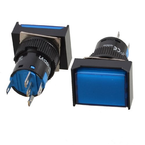 DealMux rettangolo Cap 12V DC Luce SPDT 5 puntine