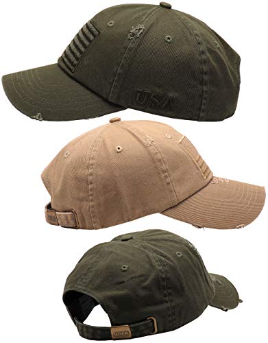 Image of Antourage American Flag Unisex Baseball Hat for Men and Women | USA Flag Mesh Snapback Flat Visor Cap + 2 Patriotic Patches