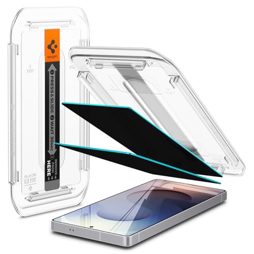 Spigen Tempered Glass Screen Protector [GlasTR EZ FIT - Privacy] Designed for Galaxy S25 Ultra [Case Friendly] - 2 Pack