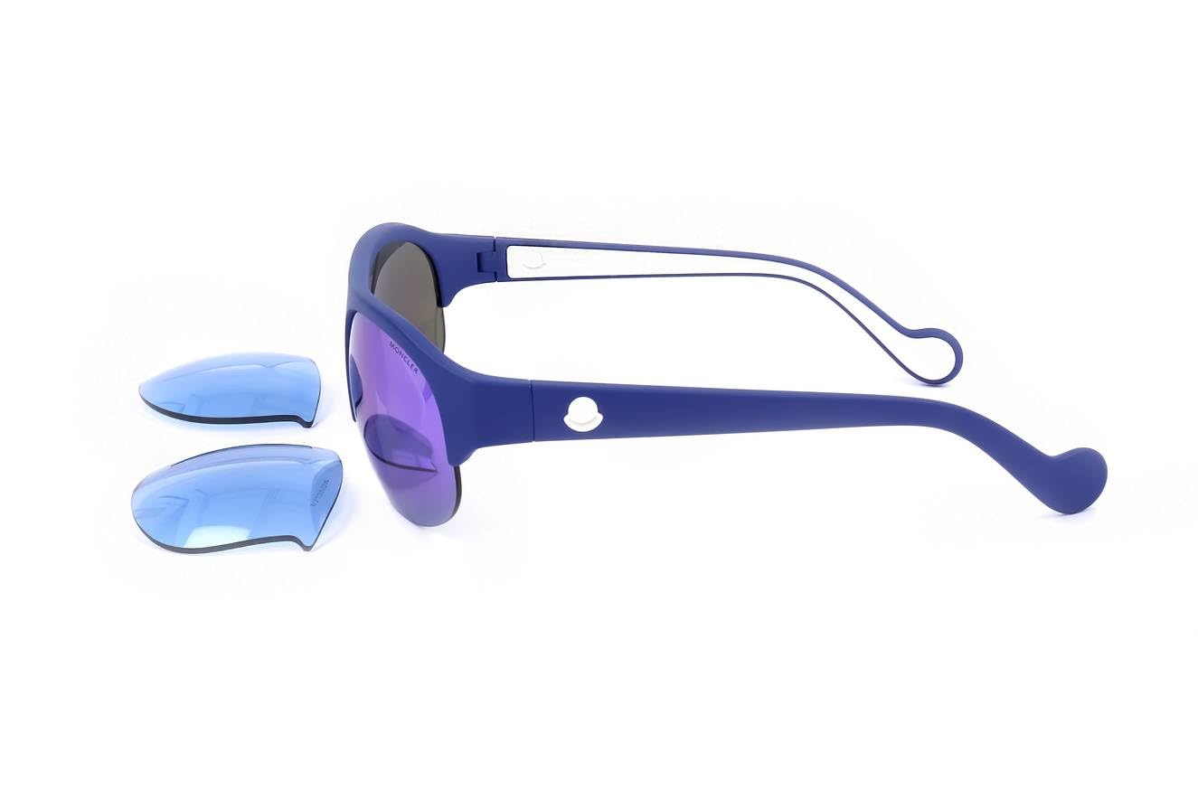 小物 MONCLER ML0050 glasses Moncler ML0050 92X 60 Frames, Blue (Blue), 60 Unisex-Adult, Blue