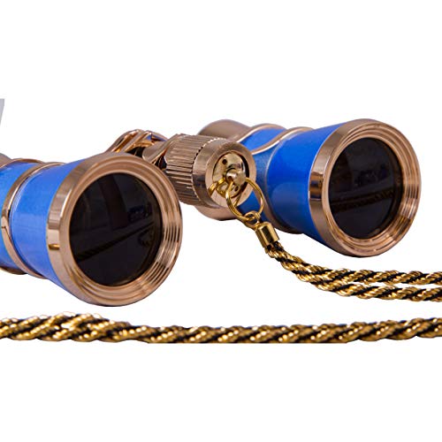 Levenhuk Broadway 325C Blue Wave Opera Glasses – Theater Binoculars with Removable Chain