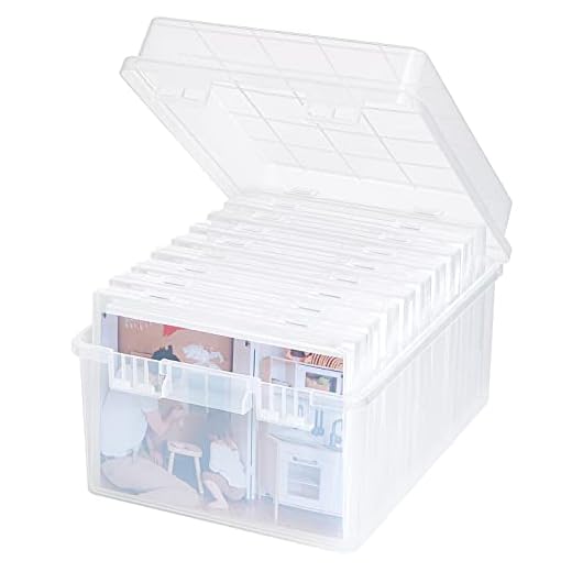 Lifewit Photo Storage Box 5x7 Photo Case, 9 pcs Inner Photo Storage Containers, Clear Photo Boxes, Seed Organizer Craft Storage Box for Cards Pictures Stamps Office Supplies with 1 Sheet Label Sticker