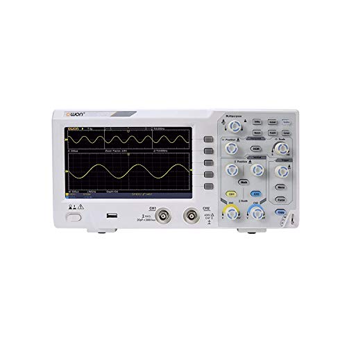 Owon Technologies Sds1102 Digital Storage Oscilloscope, Dual Channel 100 Mhz 1Gs/S, 7" Lcd Display 800X480 Pixels Input #TOP7