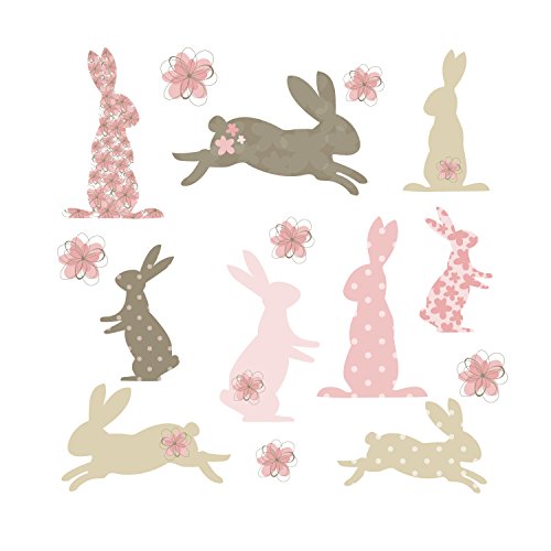 Stickerscape Bunny Wall Stickers (Pink- Large) - Image 2