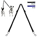 Kuntrona Adjustable Nylon 2 Way Two Dogs Pet Leash Coupler with Nickel Plated Swivel Clip Double Twin Dog Walking Leads Black Blue Red
