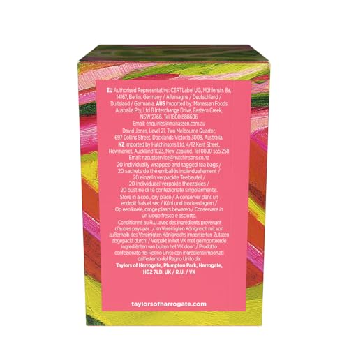 Image of Taylors of Harrogate Sweet Rhubarb Herbal Tea Bags, 20ct (Pack of 6)