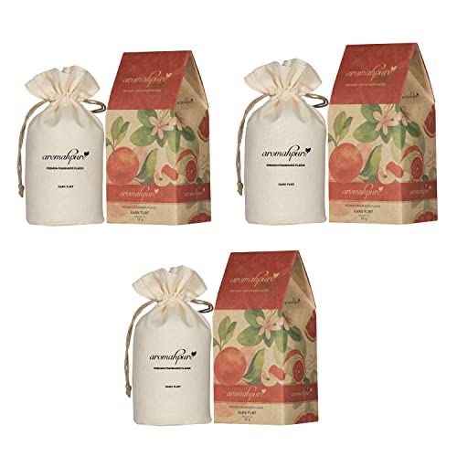 Image of Aromahpure Premium Car Perfume Fragrance Flakes-Dark Flirt-�Refreshimg' Car Air Freshener made Organically with Essential Oil, Grains, and Flakes -50Gms, Fragrant your car for 30 days (Pack of 3)