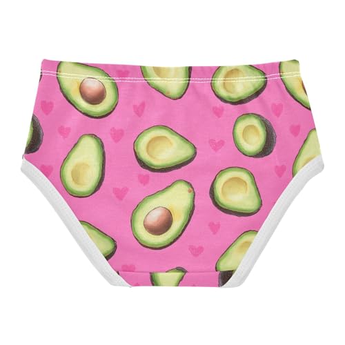 Wusikd Avocados Heart-shapedpink Girls' Underwear Cotton Girls Briefs Soft Toddler Underwear 2T2