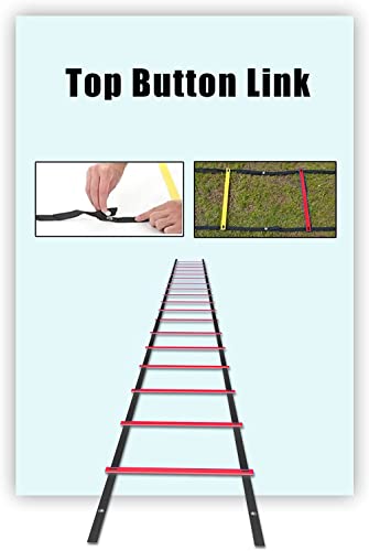Uamlvcn Sport Agility Ladder Soccer Training With Equipment Bag Fitness Or Speed Agility Training For Training Football Soccer Basketball Athletes And Teens Or Kids (Red 7M) #TOP2