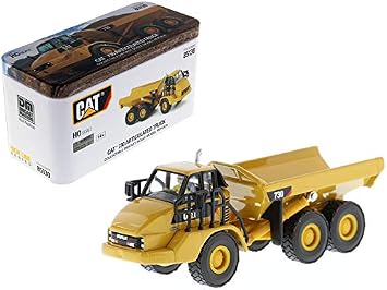 CAT Caterpillar 730 Articulated Dump Truck with Operator High Line Series 1/87 HO Scale Diecast Model by Diecast Masters