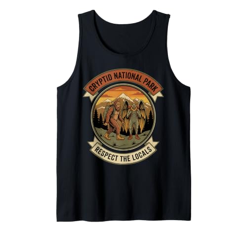 Image of Cryptid National Park Bigfoot Mothman Respect Locals Tank Top