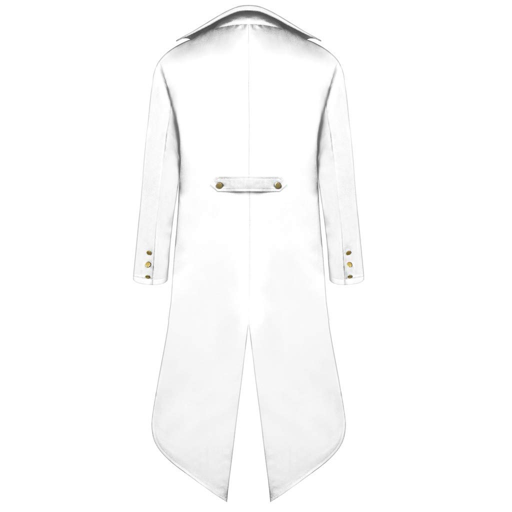 Travestimento Medievale Da Uomo- Cappotto Punk Gotico Di Media Lunghezza Per Cosplay Di Carnevale Costume Monopetto Costume Cosplay Lungo Punk Gotico Cappotto Festa Halloween Carnevale Cosplay Costume