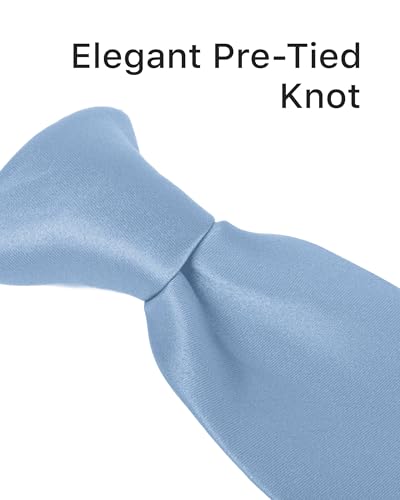 Image of boxed-gifts Clip on Ties for Men - Premium Black Solid Color Clip on Tie