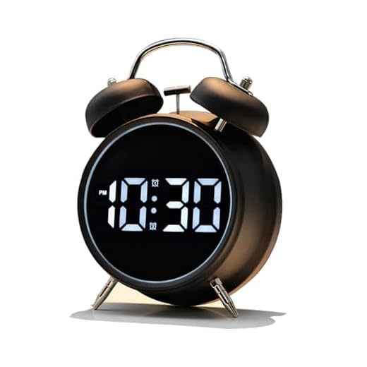 Extra Loud Alarm Clock for Heavy Sleepers Adults, Teens,Kids,Cute Retro Metal,Old Fashioned with Twin Bells,Battery Operated or Plug in,Small Digital Desk Clock