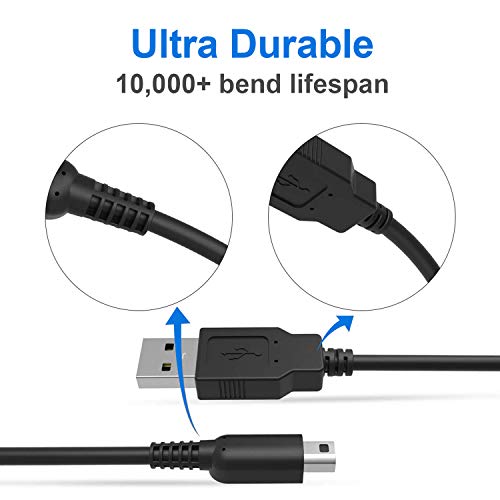 [2 Pack] 4Ft 3Ds 2Ds Dsi Charger Cable Power Usb Charging Cord Compatible With Nintendo New 3Ds Xl/New 3Ds/ 3Ds Xl/ 3Ds/ New 2Ds Xl/New 2Ds/ 2Ds Xl/ 2Ds/ Dsi/Dsi Xl, Black #TOP2