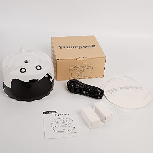 Triumpeek Flea Trap, Get Rid Of Fleas Trap With 5 Sticky Discs & 2 Replacement Light Bulbs, Indoor Lamp Catcher For Fleas, Moths, And Cockroaches #TOP6