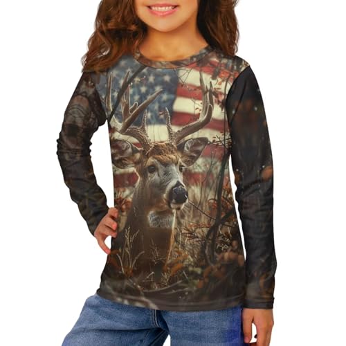 Image of Uourmeti Teens Girls Long Sleeve T Shirts Fall Outfits Boys Active Sportswear Running Tops