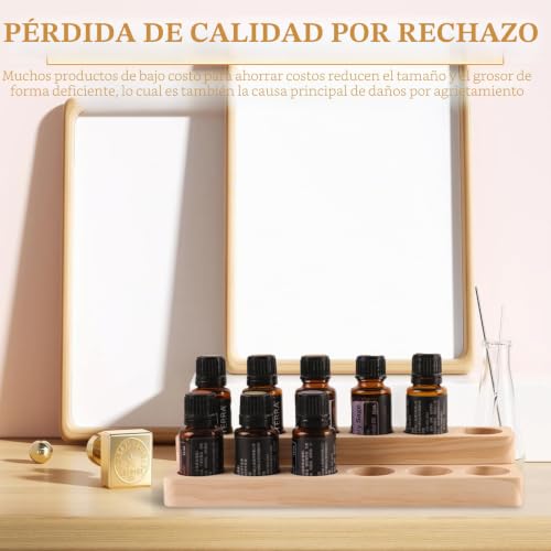 Caja de aceites esenciales LEKEFETO de madera contra el desorden 7