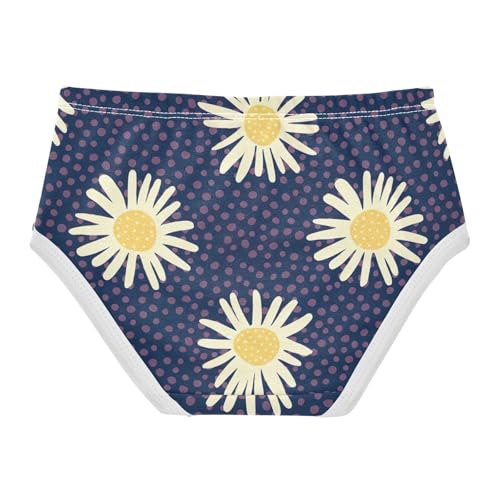 Print Toddler Underwear Custom 2t Cotton Girl Panties Cute Small Daisies Navy Blue Kids Briefs Undies2