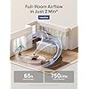 DREO Fan for Bedroom, Desk Air Circulator Fans with Remote, 11 Inch Table Fan for Whole Room, 65ft Powerful Airflow, 120 Vertical Manual and 90 Oscillating, 4 Speeds, 8H Timer, 25dB Quiet, Home