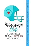 Mississippi State Football Team Lovers Notebook: Football lovers Theme Design White Blank Lined Journal Notebooks- Journals For Writing (110 pages 6