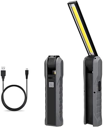 Amazon 充電式作業灯 Ledワークライト Usb充電式 Led検査ライト ハンディライト折り畳み式 マグネット機能搭載 Cob Led作業用灯 携帯式 懐中電灯 電量表示 フック付き 夜間作業 ガレージメカニック自動車のトラック修理工場用 Windfire 懐中電灯