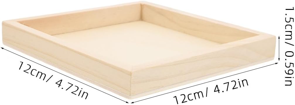 BESPORTBLE 6 Pack Wood Panel Boards, 4.7x4.7inch Unfinished Wood Canvas Square Painting Panel Boards for Crafts Paint DIY Drawing Pouring Art Projects