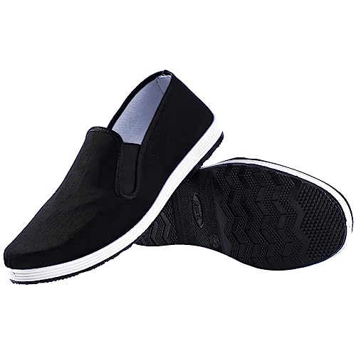 JIJIe Chinese Traditional Martial Arts Shoes Tai Chi, Qi Gong, Kung Fu, and Wing Chun Unisex UK10 EU45 Black