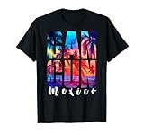 Cancun Mexico Palm Tree Sunset Beach Summer Vacation Trip T-Shirt