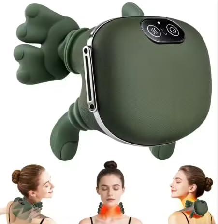 Image of Dreamful Bionic Neck & Back Massager | 4D Shiatsu Kneading | Dual-Level Heat | 70-Min Wireless | Deep Tissue Neck Massager for Cervical & Shoulder Pain Relief | Portable (Green)