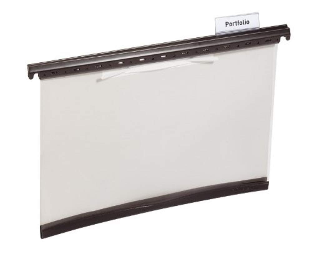 Durable 256510 Suspension Folder for Hole-Punched Documents Pack of 25 Grey with Transparent Front Section