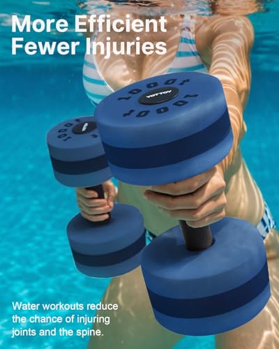 image for YOTTOY Water Dumbbells for Pool Exercise,Foam Aquatic Dumbbells for Wa