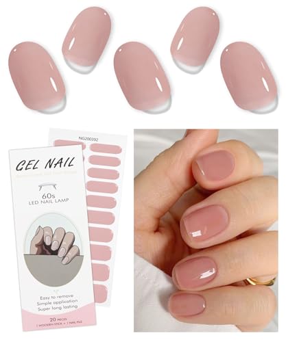 JMEOWIO Pellicola per unghie tinta Rosa Crema Solido, autoadesiva, per nail art, decorazione per unghie