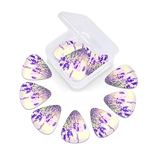 Ensemble de 12 médiators de guitare fleur de lavande pour guitare acoustique, guitare électrique, contrebasse, ukulélé - Les Beatles, Paul McCartney, John Lennon, RIngo Starr, George Harrison Ensemble de 12 médiators de guitare fleur de lavande pour guitare acoustique, guitare électrique, contrebasse, ukulélé – Image 6