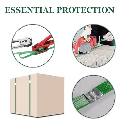 packaging strapping pallet strapping banding strapping coil 5834 x 1500 ft x 003534 pet polyester strapping and 100 buckles - heavy-duty certified 1200 lbs break plastic strap